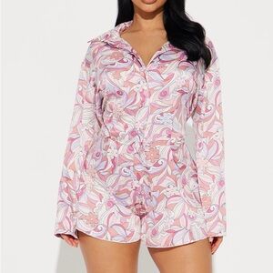 Fashion Nova Swirl Print Jumpsuit